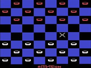 Checkers title screen for Atari 2600